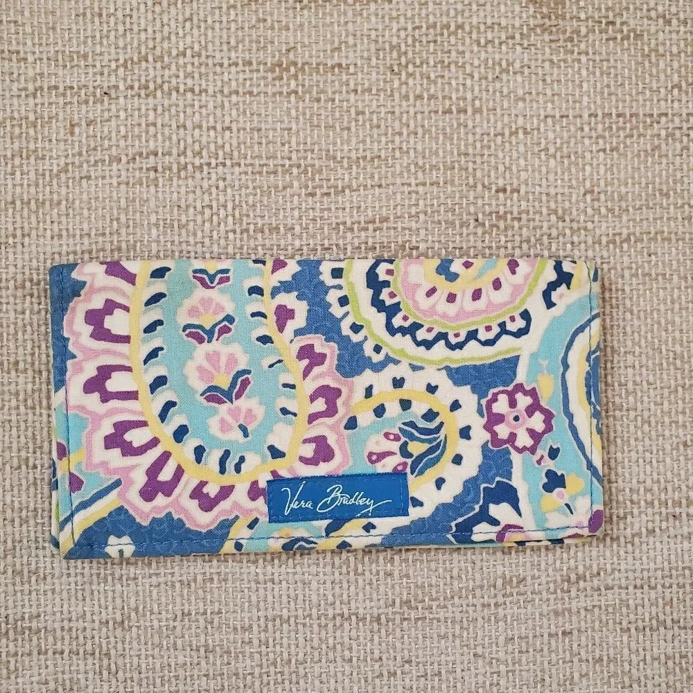 Vera Bradley Small Tic Tac Tote & Checkbook Cover in Capri Blue